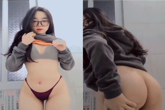 Em kính cận quyến rũ với vòng một đầy đặn làm cháy bỏng trái tim